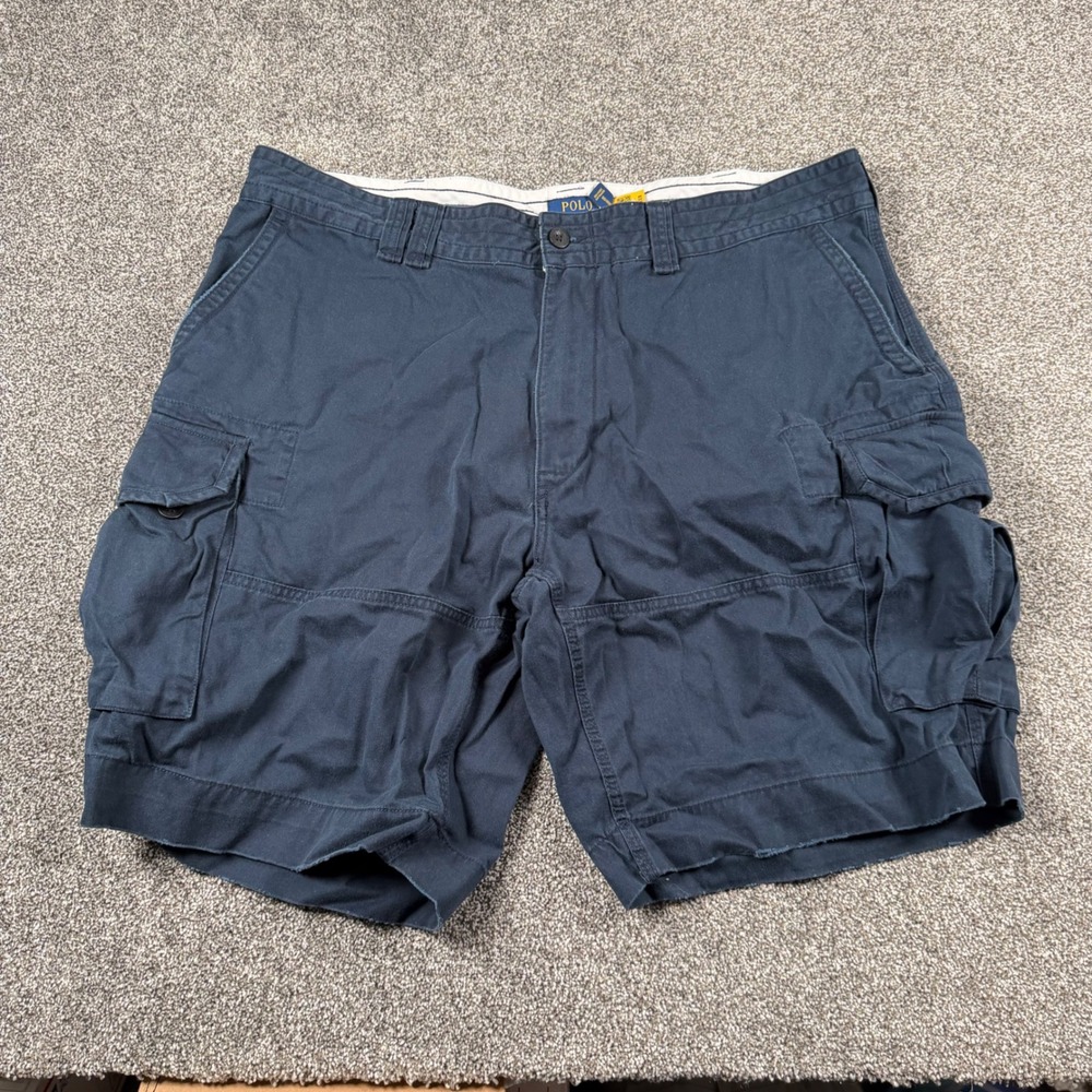 Polo Ralph Lauren Cargo Shorts Men's 42x9.5 Navy Blue Classic Fit Utility Cotton
